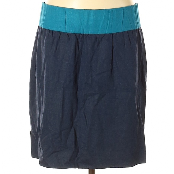 Loeffler Randall Blue Two Tone Casual Skirt - Picture 1 of 8